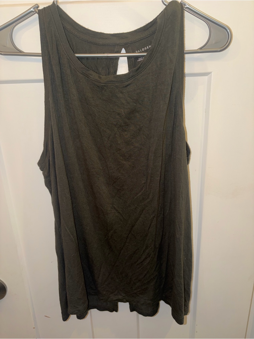 Halogen Olive Green Relaxed Tank Top